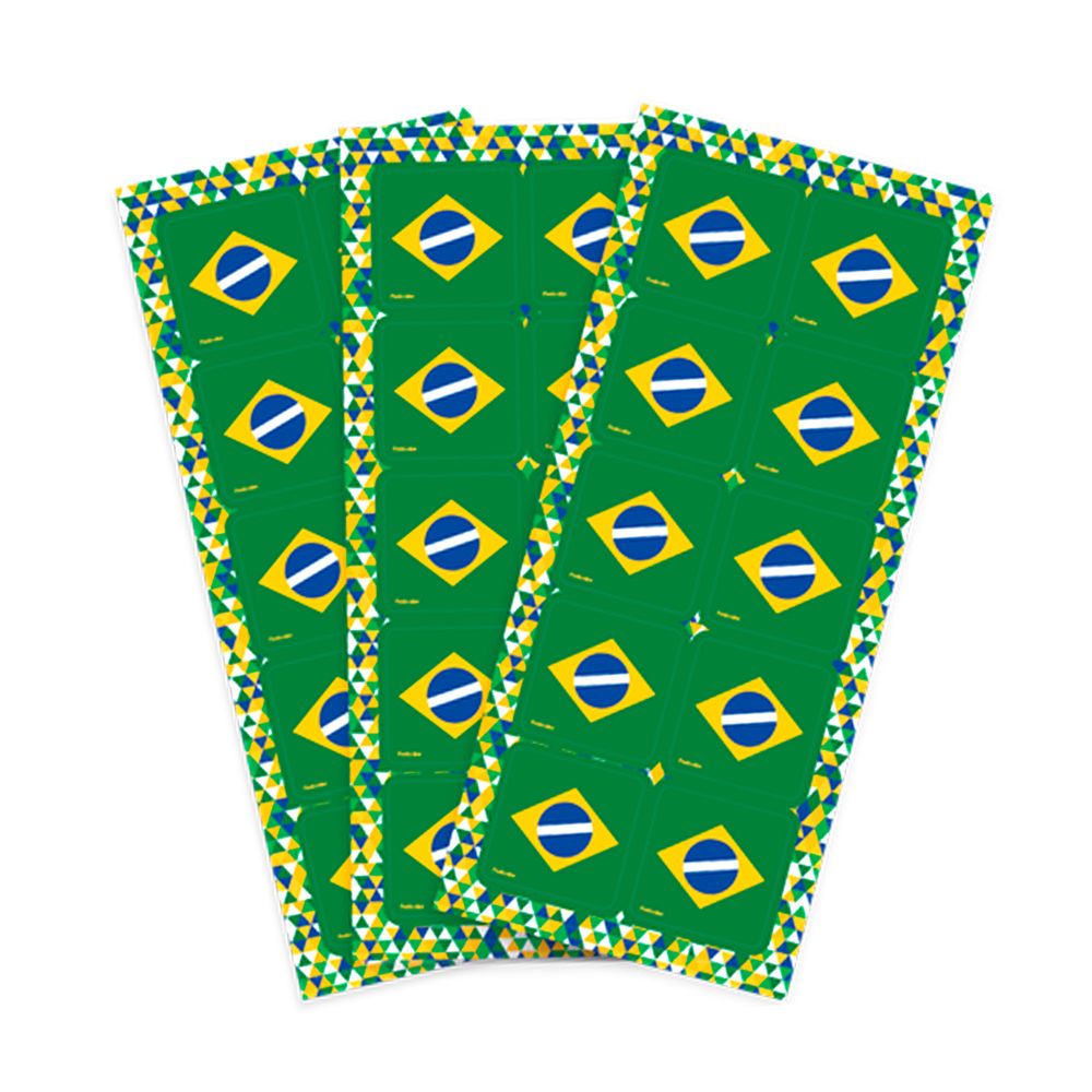 Adesivo Quadrado Festcolor Bandeira do Brasil c30-1- Adesivo Quadrado Festcolor Bandeira do Brasil c30-1-